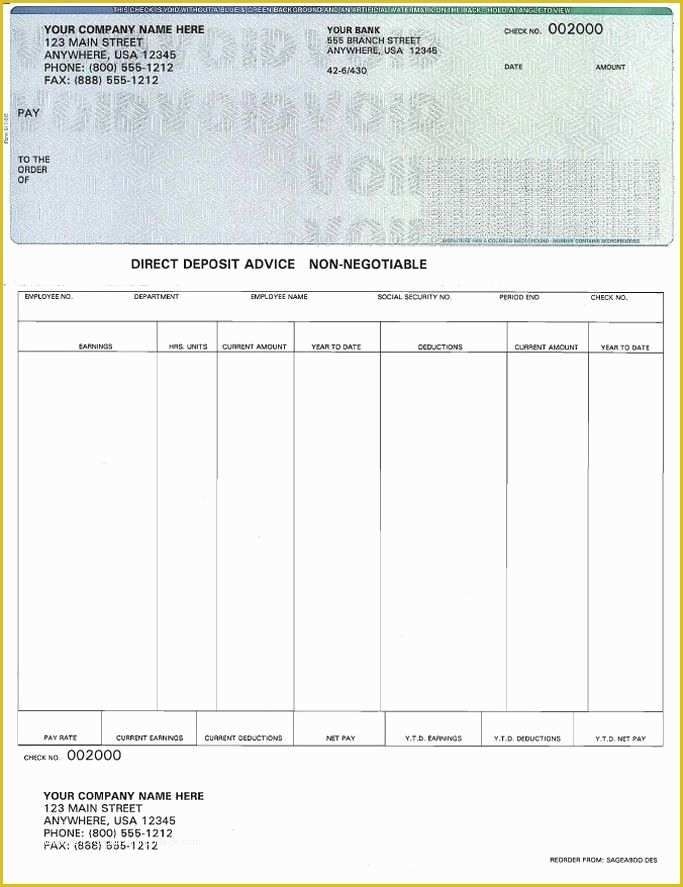 Printable Payroll Checks