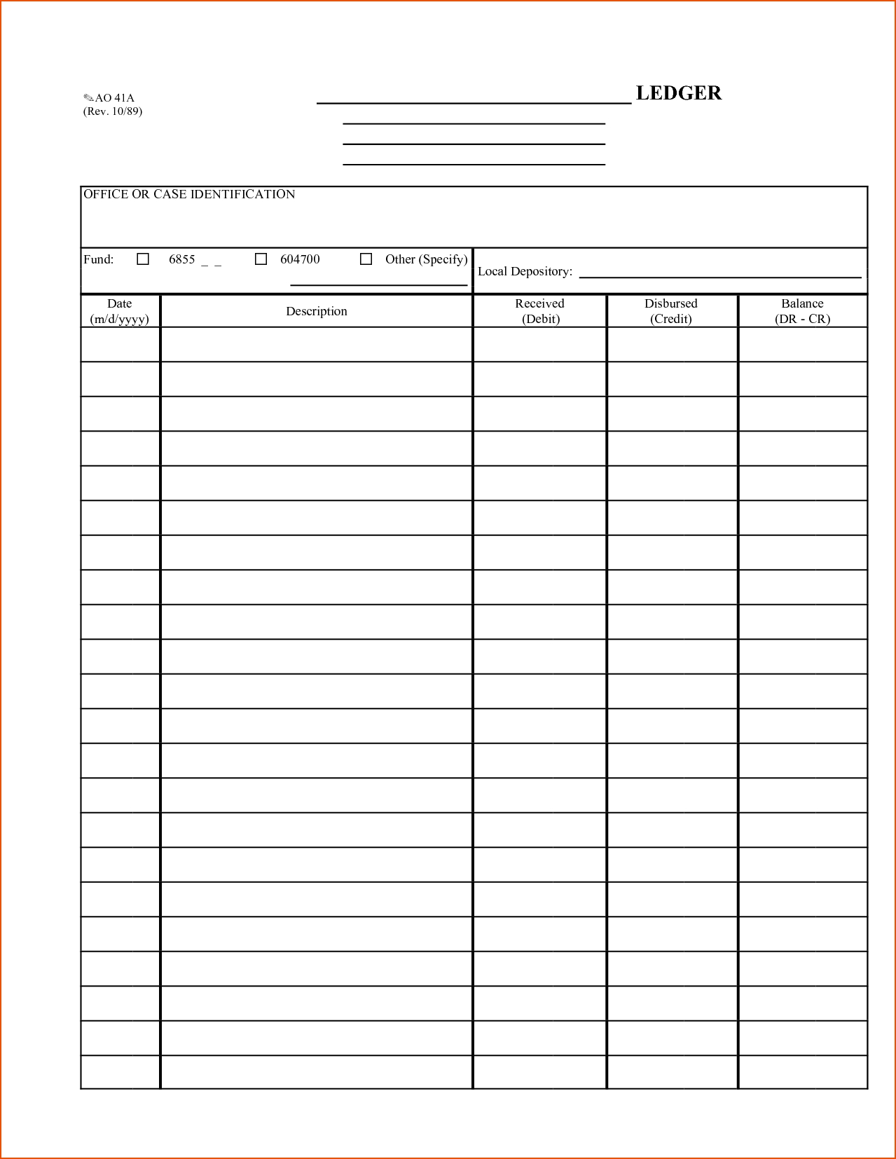 Expense Ledger Printable Shop Fresh