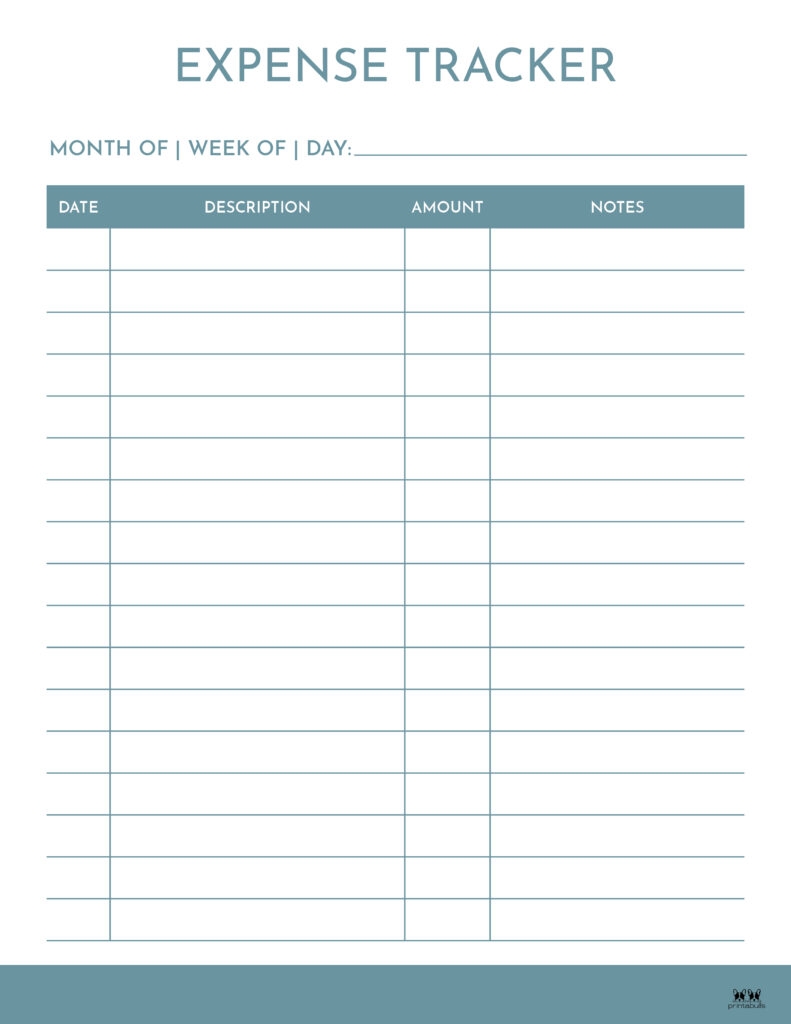 Free Printable Expense Tracker