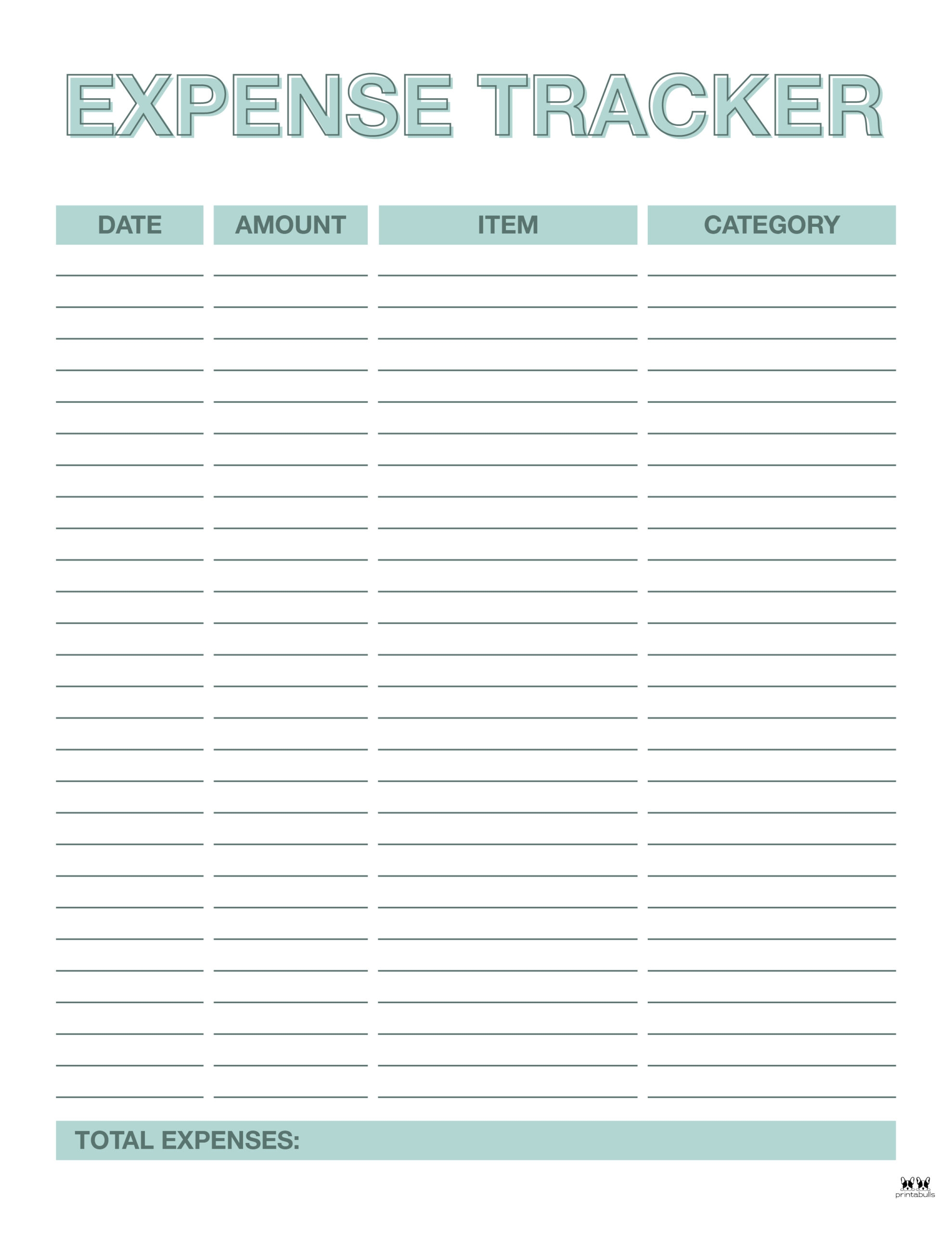 Free Printable Income And Expense Tracker