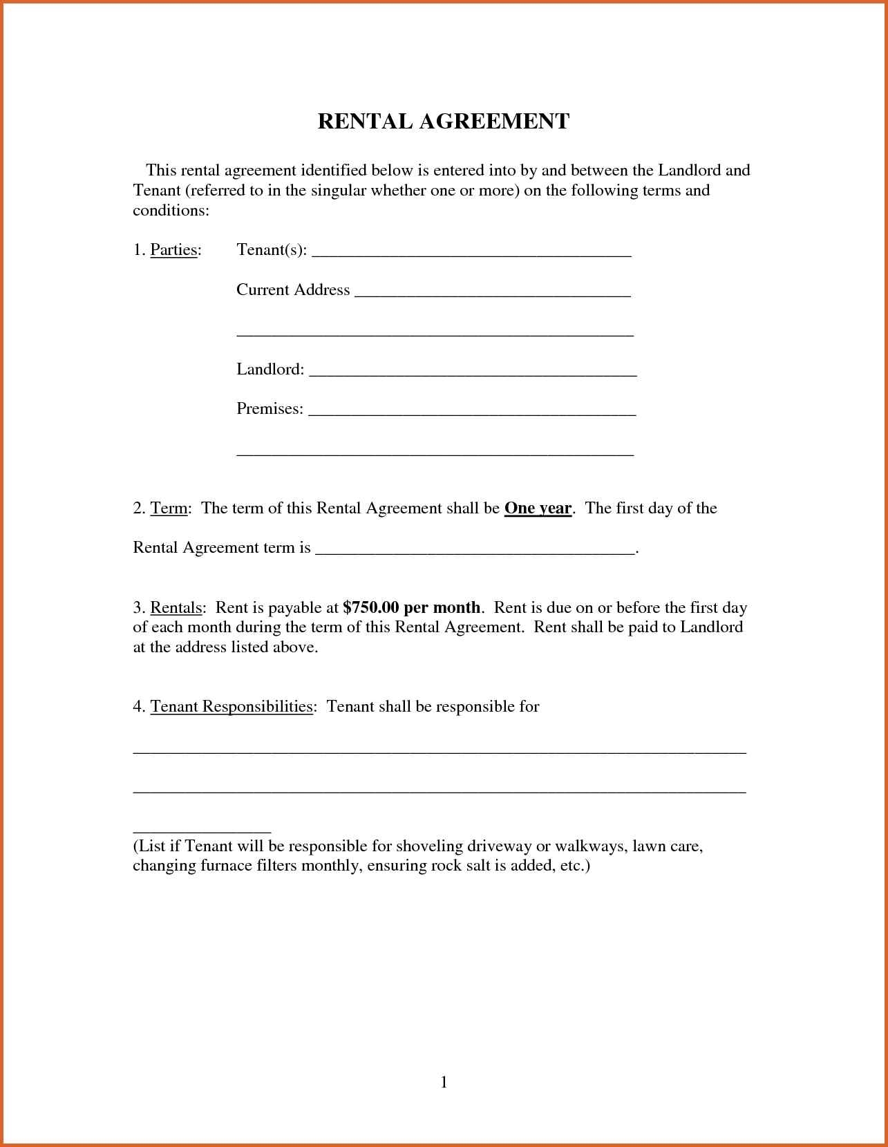 Printable Rv Rental Agreement Template Printable Word Searches