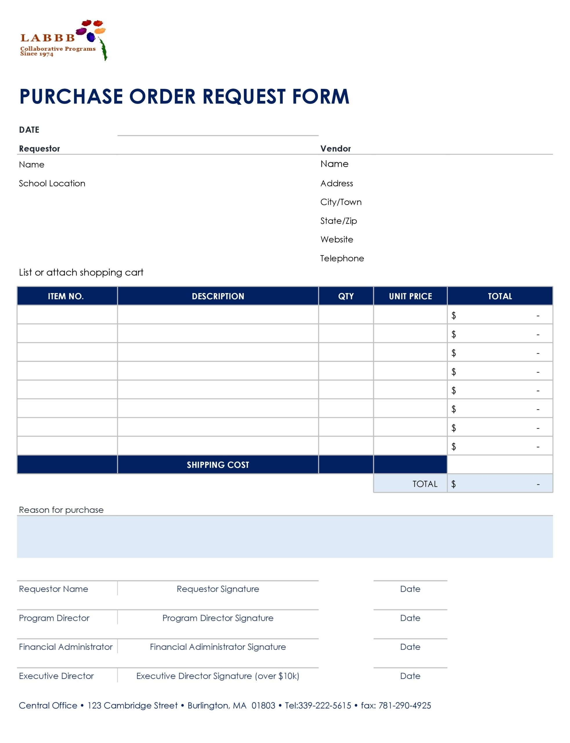 Simple Purchase Order Template Excel